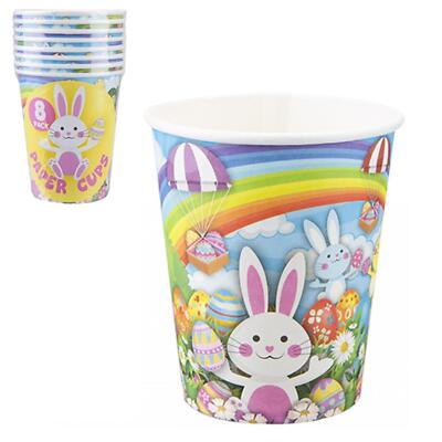 Easter Papierbecher Partygeschirr 8er-Pack Multicolor