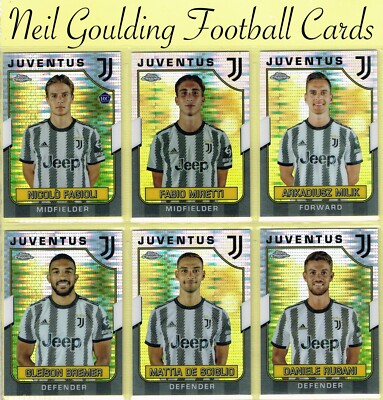 Topps Chrom Sammelkarten 2022-23   JUVENTUS - PULSAR   Fußballkarten