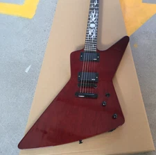 Custom Shop Explore Electric Guitar Active Pickups Flaming Red Ken Rosewood