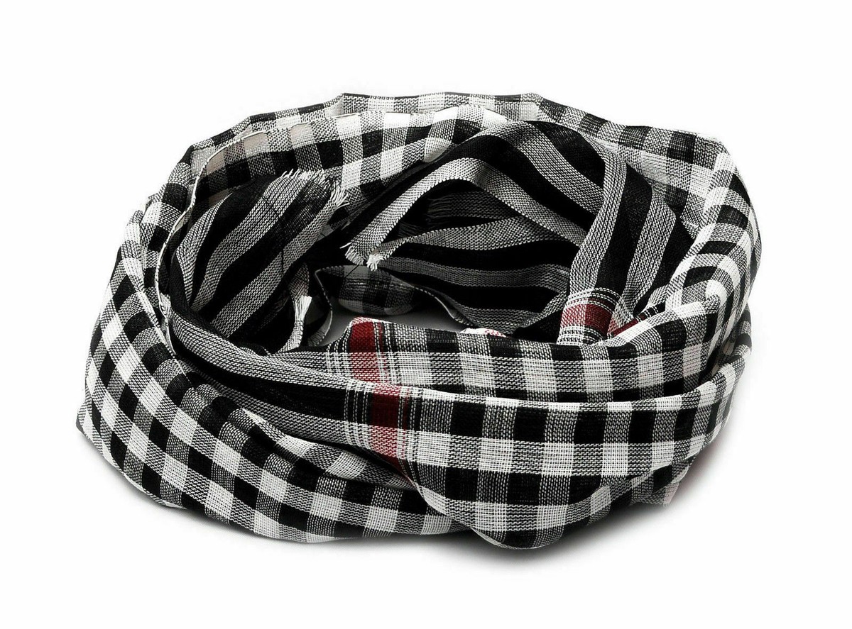 ウィッグ・エクステ SCARF HAT (M) / Checked-Navy Amazon.com: Dxhycc Black and Gray Striped Knit Scarf and