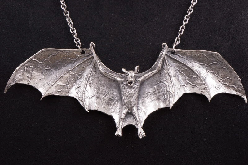 66g 22" 56cm big bat batman curb 925 sterling silver mens womens necklace chain - Image 4 of 4