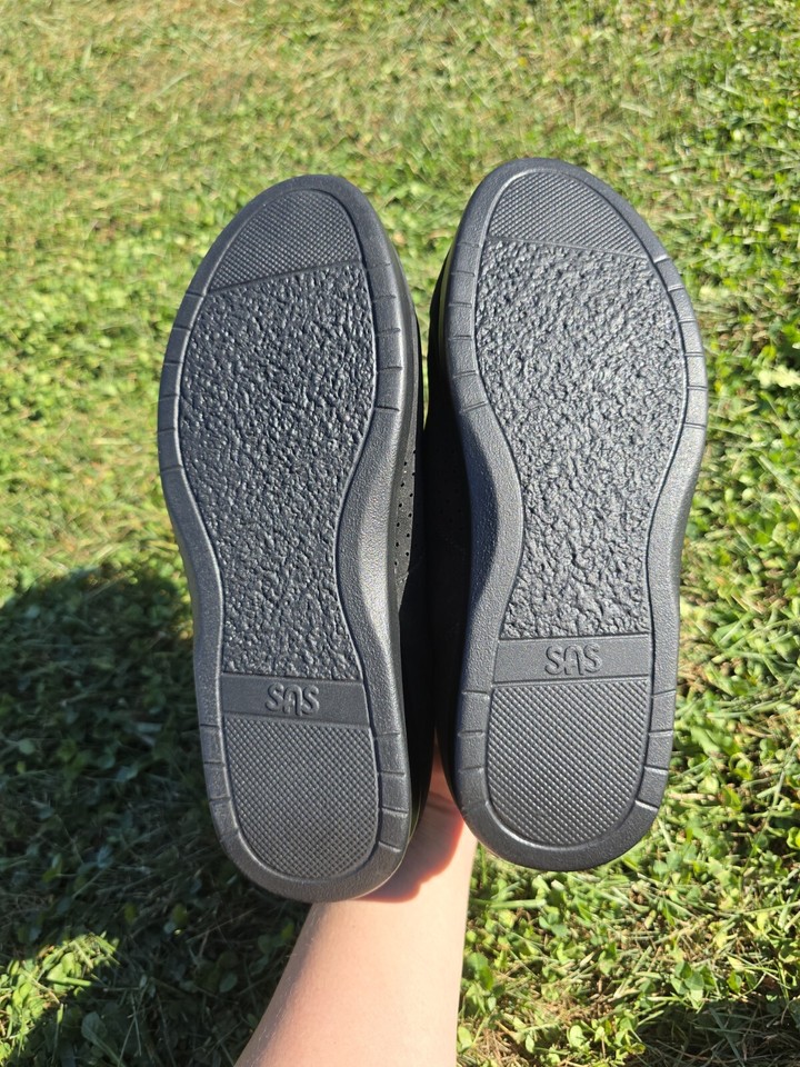 SAS Free Time Black Suede Sneakers Walking Shoes Women's Size 8.5 WW eBay