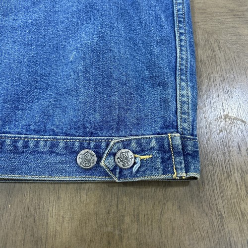 Vtg Smith & Wesson Embroidered Wolf Denim Vest Size XXL Harley Davison Patch - Picture 17 of 20