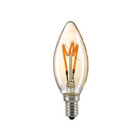 Sigor 2,5W Curved Kerze Gold E14 136Lm 1800K Dimmbar Led Lampe C35