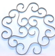 Cristofoli Silver 12&rdquo; Diameter, Trivet/Plate, Arabesque "S" Pattern, Vtg. 70's