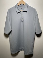 Nike Polo Shirt Men  s Large Gray Striped Textured Performance Golf Sphere Dry