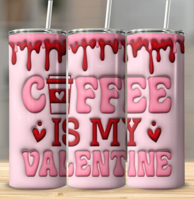 3D Valentine's Day-14 Coffee Multicolor 30oz Insulated Tumbler New
