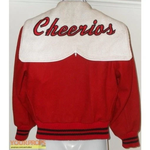 Glee Cheerios Cheerleading Red Wool Varsity Hooded Jacket