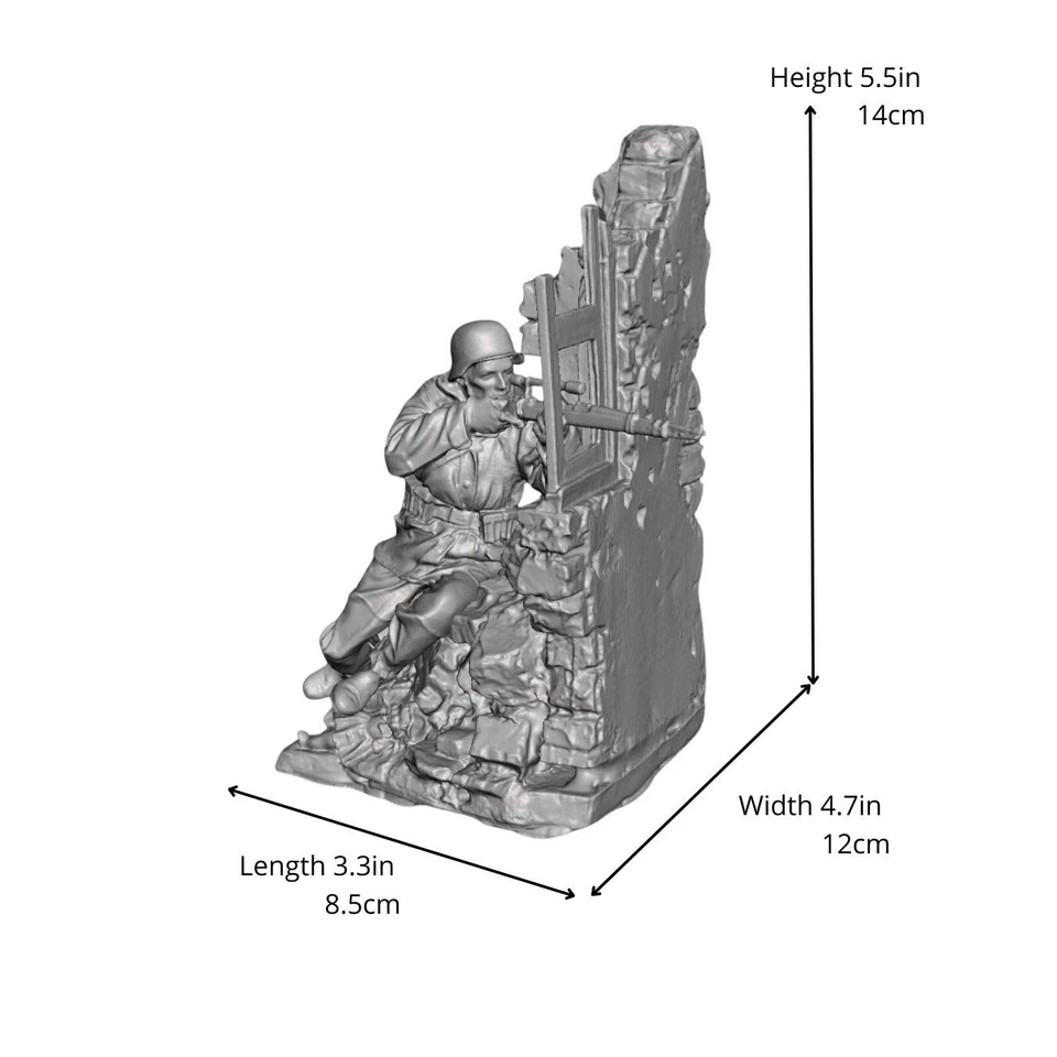 Diorama Francotirador Alemán En Pared Escala 1:16 Blanco Modelos Kits Militar Hágalo Usted Mismo Foto 3 de 4