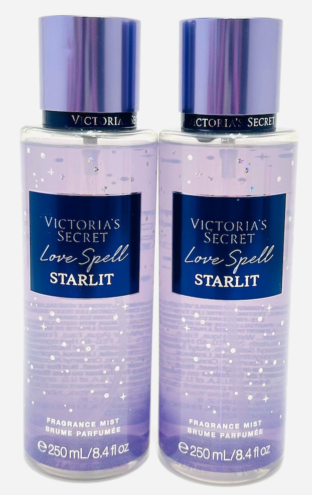 2 VICTORIA'S SECRET LOVE SPELL STARLIT FRAGRANCE PARFUMEE BODY MIST SPRAY 8.4oz