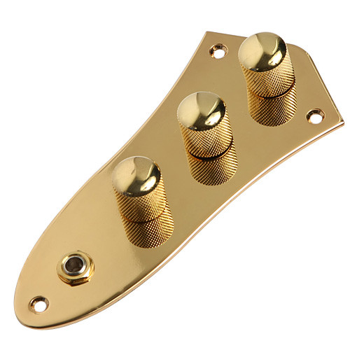 Gold Prewired Loaded Guitar Control Plate for Fender Jazz Bass Parts