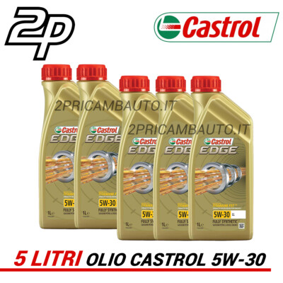 5 Lt Motoröl Castrol Edge Titan FST 5W30 Langes Leben 100% Kunststoff Ab LT.1