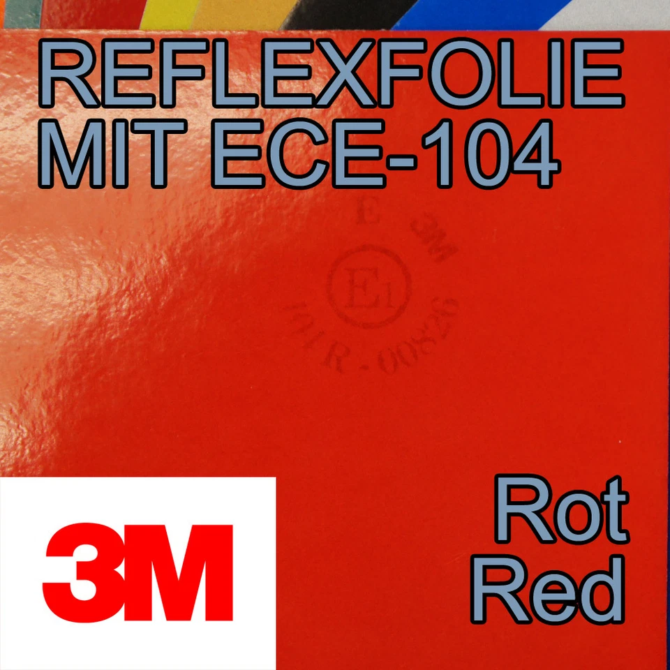 1 m (31,95 € /m) 3M Scotchcal 580E-72 rot Reflexfolie reflektierend, 61cm