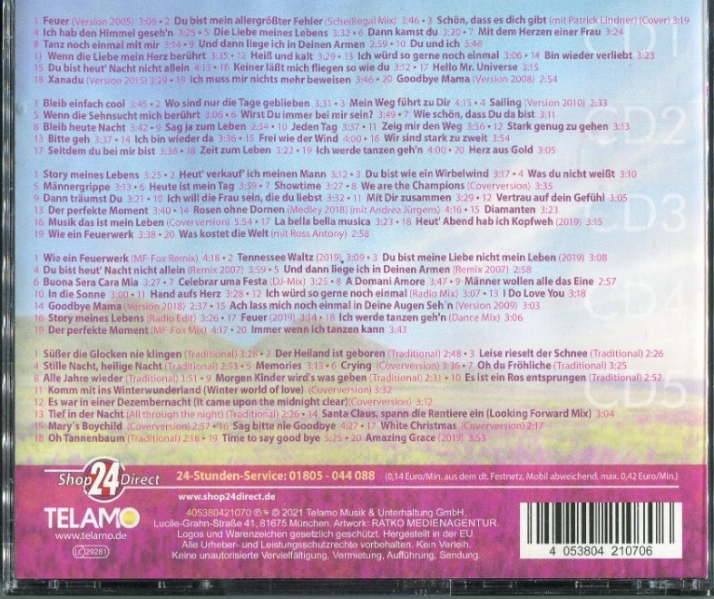 Ireen Sheer (CD) Die große Hit-Kollektion / 5 CDs / 100 Hits / Schlager - Bild 2 von 2