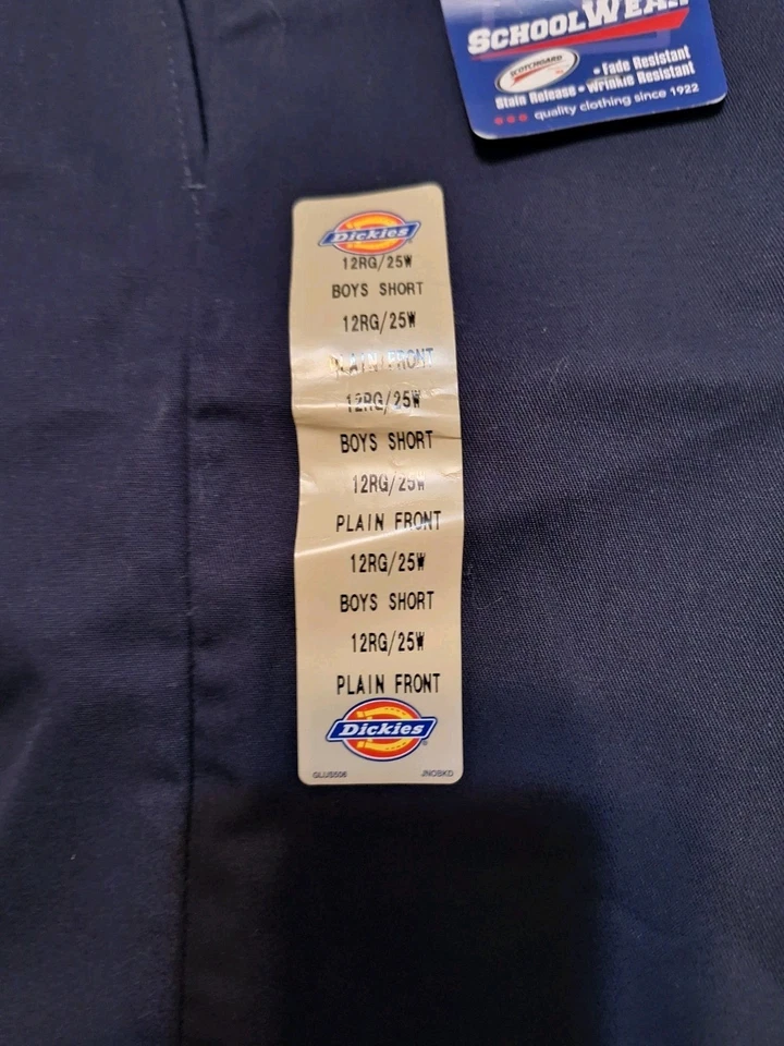 DICKIES Boys 12RG Khaki Shorts Flat Front Classic Fit School Uniform  Lot of 2 - Image 4 of 4