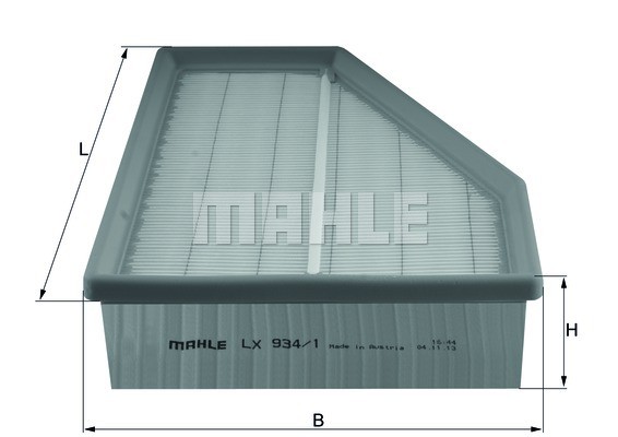 Mahle LX 934/1 Luftfilter FüR VW Phaeton (3D1, 3D2, 3D3, 3D4, 3D6, 3D7, 3D8, 3D9-image