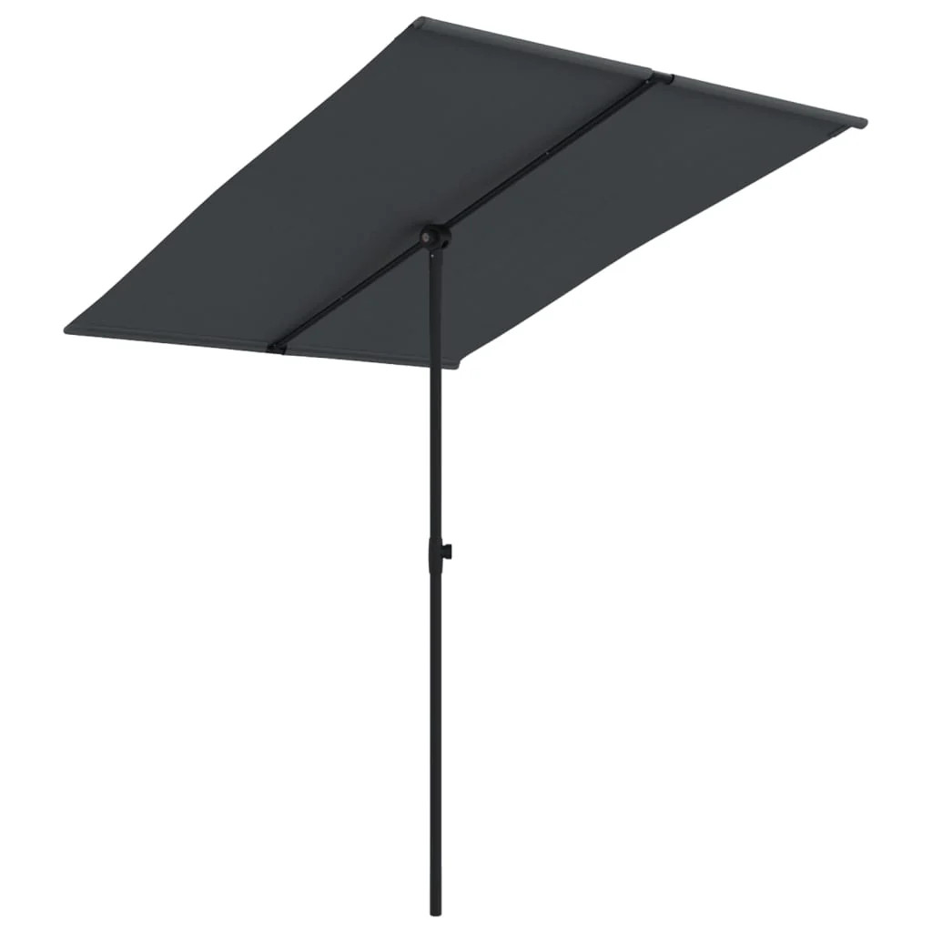 Parasol de terrasse noir pour balcon Helloshop26 en aluminium