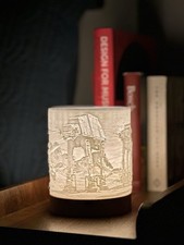 Lámpara linterna impresa en 3D Star Wars AT-AT dormitorio sala decoración luz LED