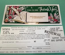 1977 Modified Motorcycle Association Massachusetts 1977 calendar cards Christmas