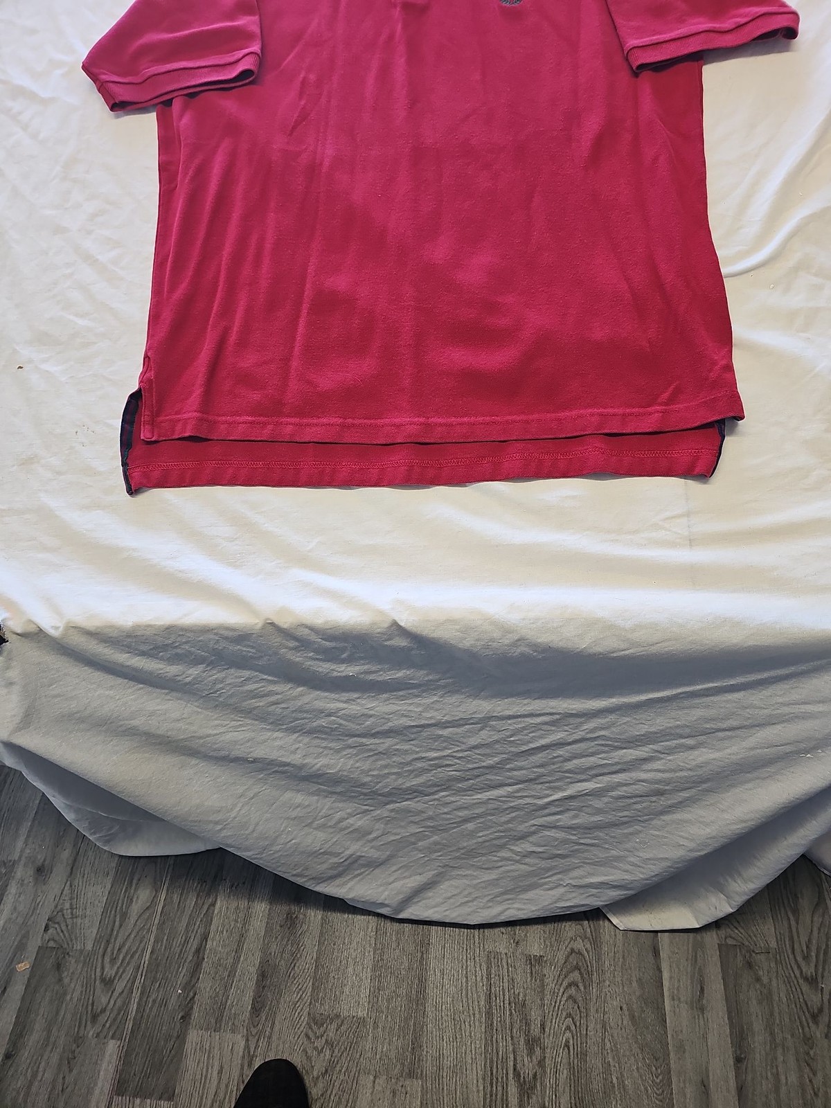 Vintage Chaps Ralph Lauren Red Pique Polo Shirt Large G529 image 5