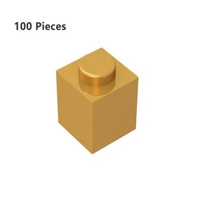 3005 Brick 1X1 Pearl Gold Bricks 100 PCS Bricks, Pieces & Parts 100% Compatible