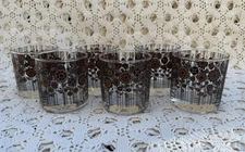 Vintage George Briard Floral Shot Glasses Set Of 6