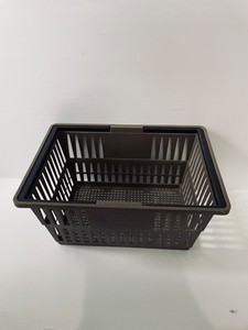 Stop and Shop Grocery Store Shopping Basket Grey with Black handles