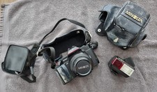 MINOLTA VINTAGE 5000 AF 35mm SLR FILM CAMERA & FLASH –  UNTESTED PARTS ONLY 