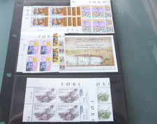 FAROE ISLANDS 1986 COMPLETE YEAR SET IN MNH BLOCKS OF 4