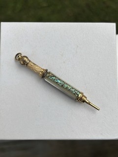 1871 Maibe Todd Antique Mechanical Pencil Abalone Mother Of Pearl