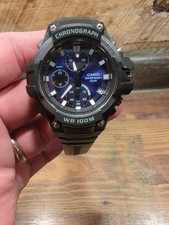 Casio MCW110H Men  s Chronograph Quartz Watch   100M WR New Battery CLEAN