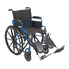 Drive Medical Wheelchair Blue Streak 18" Seat Swing Away Leg Rests