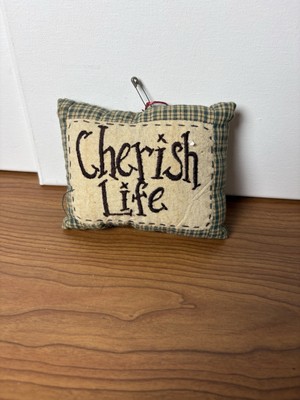Cherish Life Tiny Decorative Pillow Primitive Rustic Style