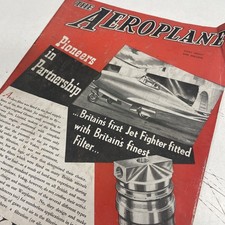 VINTAGE 1940s Aeroplane Plane War Magazine Advertisement Art WW2 Motor Junk Cafe