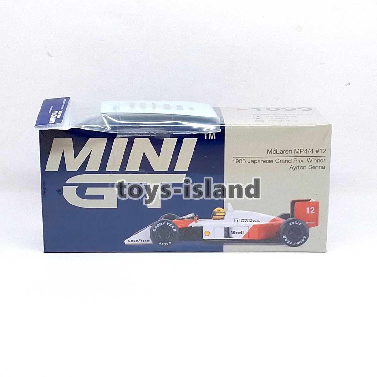 MINI GT 1099 McLaren MP4/4 #12 Ayrton Senna 1988 Japanese Grand