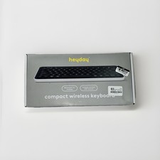 Heyday - Wireless Bluetooth Keyboard w/ USB Receiver Black/White - NEW IN BOX
