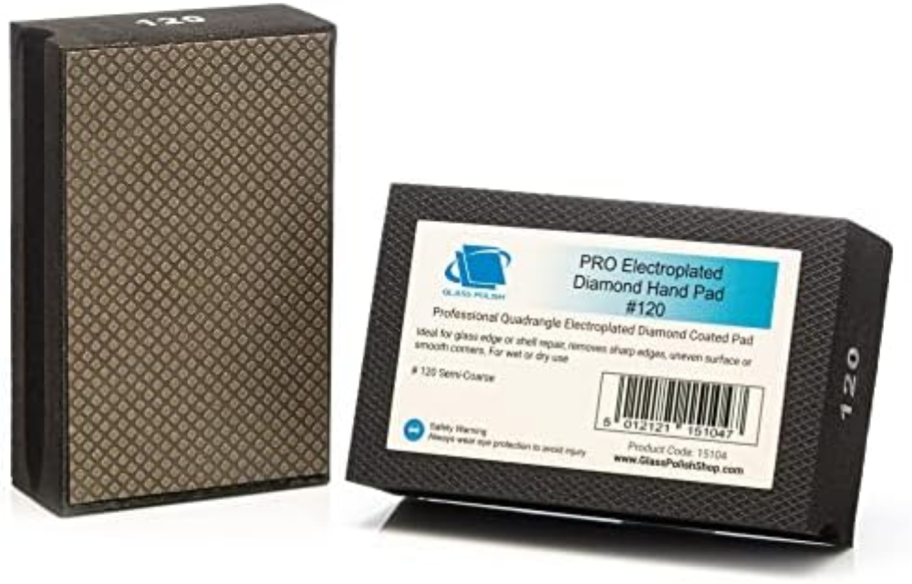 Glass Polish 15104 Blocco per carteggiare a mano in diamante per la lisciatura,