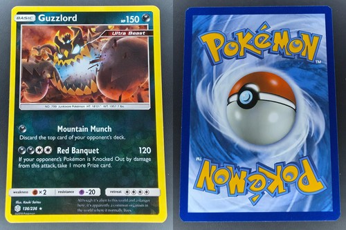 GUZZLORD 136/236 RARE COSMIC ECLIPSE POKEMON REVERSE HOLO NM