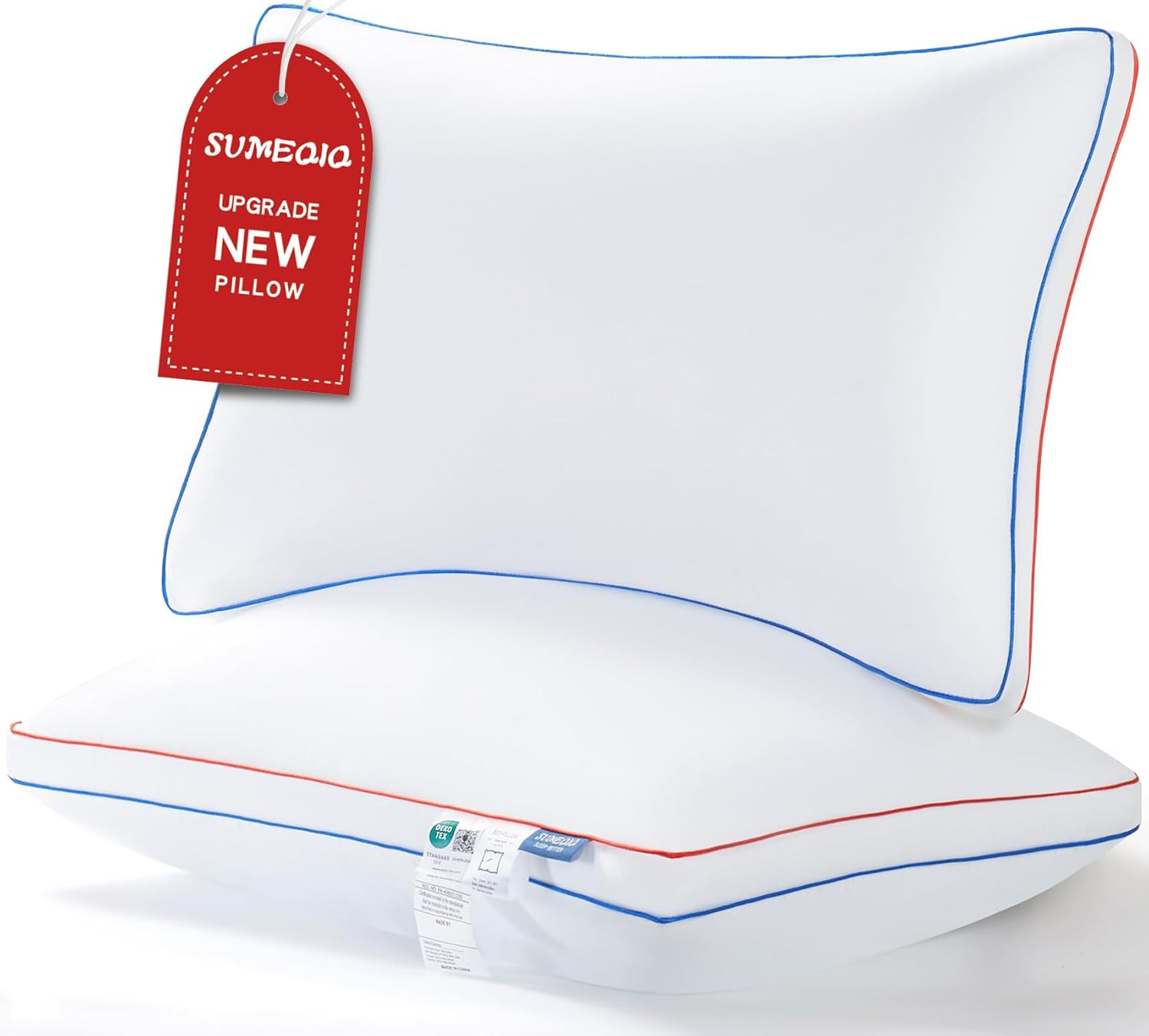 King Size Set Of 2, Fluffy Bed Pillows For Sleeping, King Pi