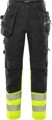 FRISTADS 301441-196 High Vis Handwerker-Stretchhose Kl 1 2906 GWM  Gr.D108 Warns