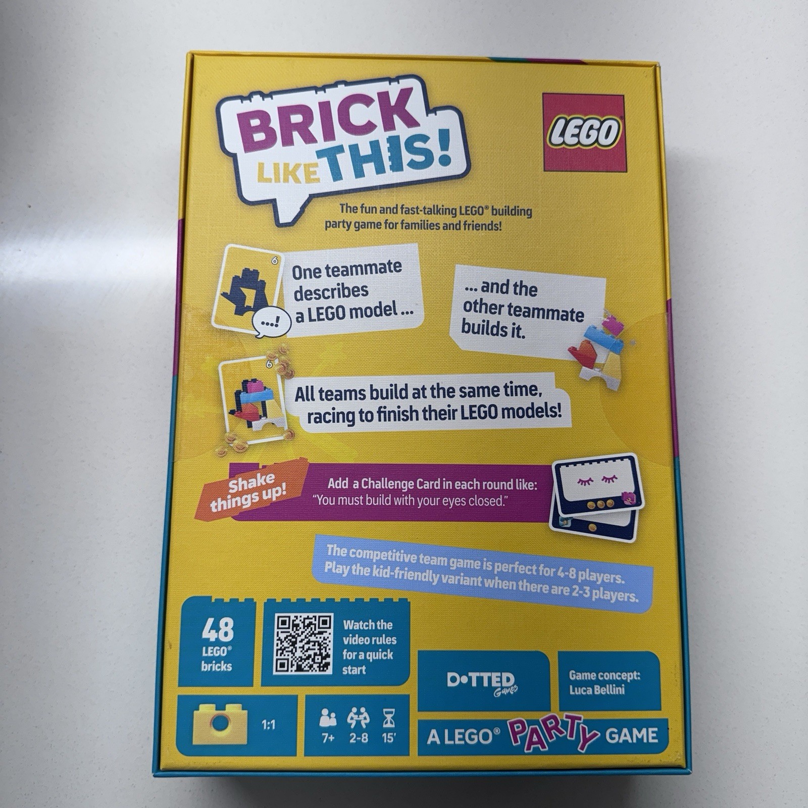 LEGO Brick Like This Fun Family Party Game for Ages 7+ by Asmodee
