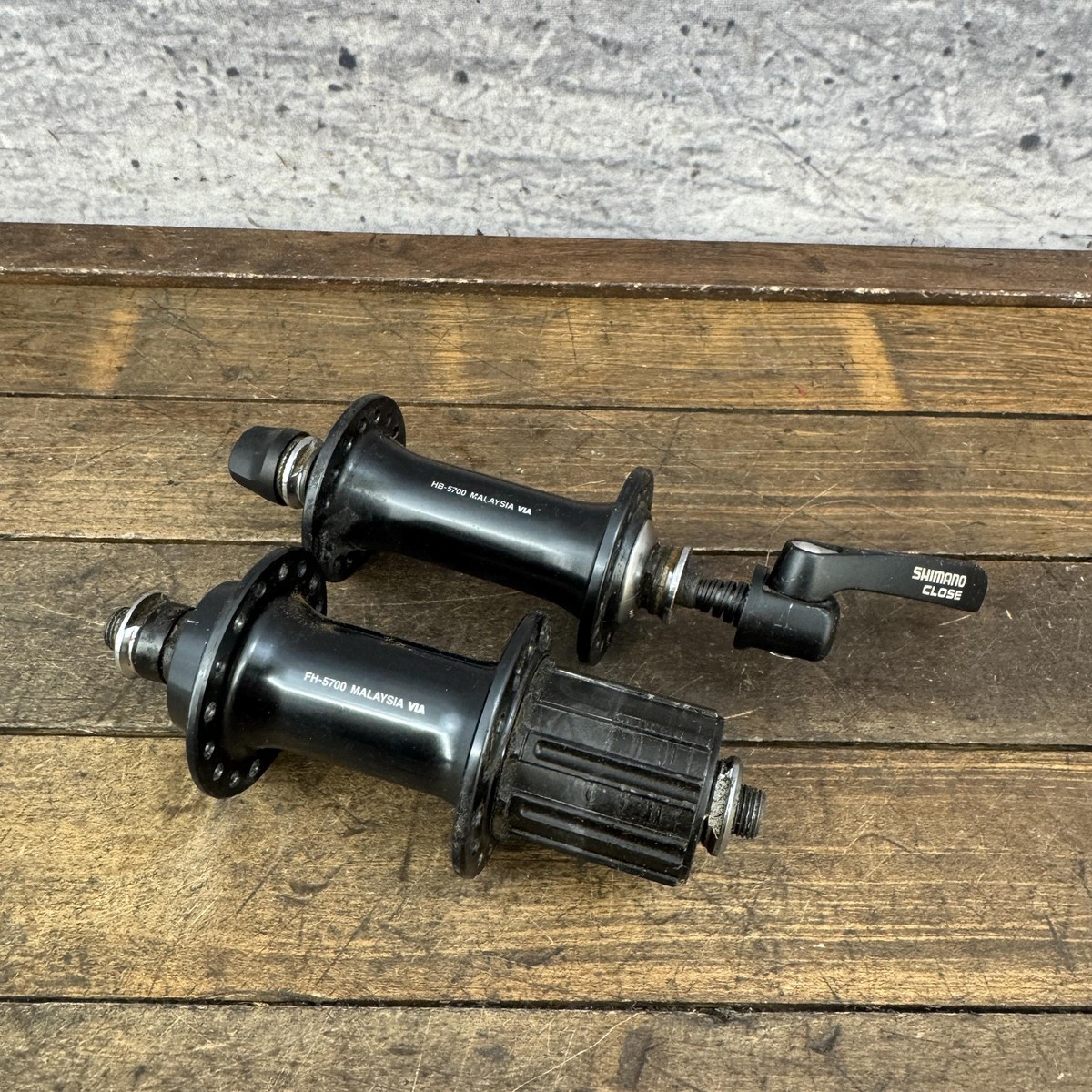 Shimano 105 5700 Hub Set 32H Front Rear QR 130mm 8s 9s 10s Rim