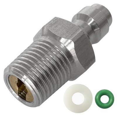 8mm Quickdisconnect Plug Adapter Stainless Steel 1/8'' Npt Male Thread Pcp Paintb