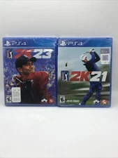 PGA Tour 2K23 & PGA Tour 2K21, PS4 Sony PlayStation 4 Sealed, Torn Wrap