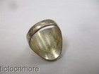VINTAGE NAVAJO INDIAN SQUASH LEAF & BERRY GREEN TURQUOISE RING MENS STERLING — photo 6