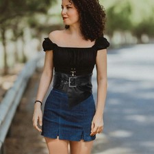 Soft Wide Waist Belt for Party Daily Wear Stretchy Body Belt Accessory Casual
