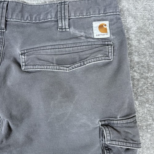 Carhartt Shorts Herren 34 grau Rugged Flex Relaxed Fit Cargo Canvas Workwear - Bild 4 von 10