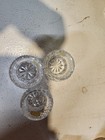 Lot Of 4 GERMAN ROUND LEAD CRYSTAL DIAMOND POINT OPEN SALT,DIP,DISHS — photo 1