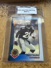 1993 Wild Card Field Force Deion Sanders #WFF-46 MBS Graded 9 Mint Falcons Card