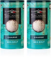 Coarse Mediterranean Sea Salt, 16oz 2-Pack - Authentic Sicilian Flavor